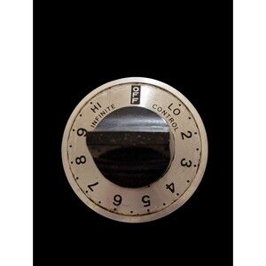 Vintage Dixie Stove Range Oven Surface Burner Knob Universal Black Silver D Stem